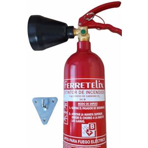 FERRETELIX ® Extincteur CO₂ 2 kg– Haute Efficacité 34B – Sans Résidus – Avec Support Mural – Fabrication 2025 - Publicité FERRETELIX ® Extincteur CO₂ 2 kg– Haute Efficacité 34B – Sans Résidus – Avec Support Mural – Fabrication 2025 - Publicité