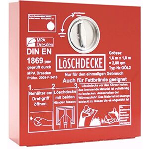 Göckler Göcker Support métallique pour couverture antifeu 300 x 300 x 80 mm avec couverture antifeu 1,6 x 1,8 m - Publicité Göckler Göcker Support métallique pour couverture antifeu 300 x 300 x 80 mm avec couverture antifeu 1,6 x 1,8 m - Publicité