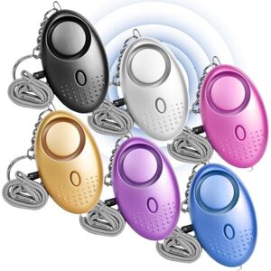 GOMETY Lot de 6 alarmes personnelles 130-135 dB Lumière LED Alarme de poche Screamsafesound Porte-clés alarme de panique Pour femmes, enfants, filles, hommes - Publicité GOMETY Lot de 6 alarmes personnelles 130-135 dB Lumière LED Alarme de poche Screamsafesound Porte-clés alarme de panique Pour femmes, enfants, filles, hommes - Publicité