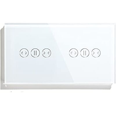 YGLONG Interrupteur Volet Roulant WiFi Rideau 157mm Light Rideau Commutateur Blanc Black Golden Crystal Class Interrupteur du Panneau Travail Interrupteur Module Volet Roulant (Color : White 1 Piece) - Publicité YGLONG Interrupteur Volet Roulant WiFi Rideau 157mm Light Rideau Commutateur Blanc Black Golden Crystal Class Interrupteur du Panneau Travail Interrupteur Module Volet Roulant (Color : White 1 Piece) - Publicité