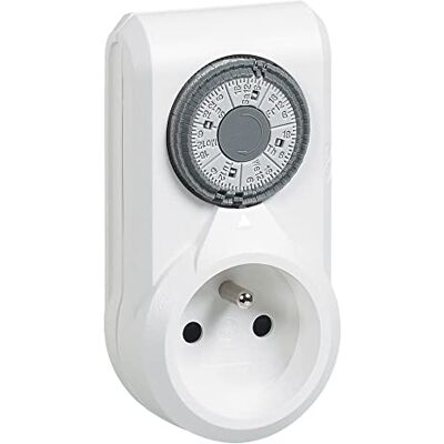 Legrand Prise Programmable Mécanique Programmation Hebdomadaire Avec Commutateur Marche Forcée Blanc - Publicité Legrand Prise Programmable Mécanique Programmation Hebdomadaire Avec Commutateur Marche Forcée Blanc - Publicité