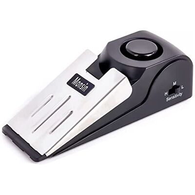 Monsin Butée de porte avec alarme de sécurité 120 dB Cale de porte pour voyage, appartement, maison (lot de 1) - Publicité Monsin Butée de porte avec alarme de sécurité 120 dB Cale de porte pour voyage, appartement, maison (lot de 1) - Publicité