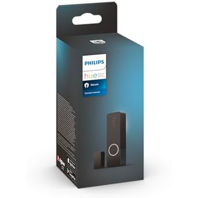 Philips Secure capteur de Contact pour Porte ou fenêtre, Installation Facile, contrôle Depuis l'application Hue, Noir - Publicité Philips Secure capteur de Contact pour Porte ou fenêtre, Installation Facile, contrôle Depuis l'application Hue, Noir - Publicité