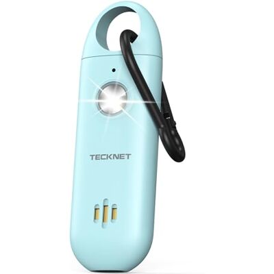 TECKNET Alarme Personnelle pour Femmes, Alarme de Poche avec Sirène 130dB et Signal Lumineux LED, Porte-clés de Chargement USB Type-C, Alarmes de Poche pour Enfants, Femmes, Personnes Âgées - Publicité TECKNET Alarme Personnelle pour Femmes, Alarme de Poche avec Sirène 130dB et Signal Lumineux LED, Porte-clés de Chargement USB Type-C, Alarmes de Poche pour Enfants, Femmes, Personnes Âgées - Publicité
