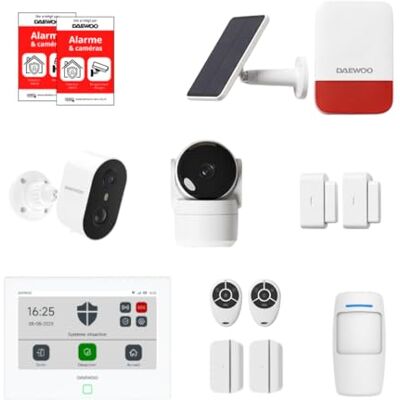 Smart Protect Remote Essential – Alarme Maison Connectée sans Abonnement, Caméra Intérieure + Extérieure HD, Sirène Solaire, 4 Contacteurs – Compatible Alexa & Google Home App Daewoo - Publicité Smart Protect Remote Essential – Alarme Maison Connectée sans Abonnement, Caméra Intérieure + Extérieure HD, Sirène Solaire, 4 Contacteurs – Compatible Alexa & Google Home App Daewoo - Publicité