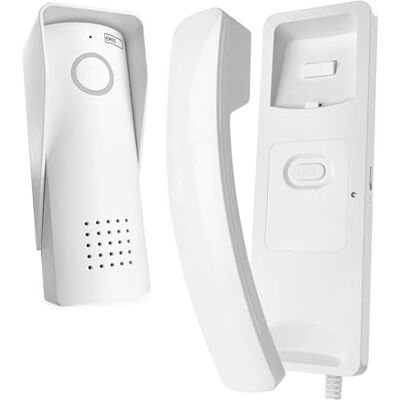 EMOS Kit d'interphone Audio sans Fil Connexion sans Fil Design élégant Kit Audio/interphone avec possibilité d'ouvre-Porte Facile à Utiliser Prise d'alimentation (230V/12V) Blanc - Publicité EMOS Kit d'interphone Audio sans Fil Connexion sans Fil Design élégant Kit Audio/interphone avec possibilité d'ouvre-Porte Facile à Utiliser Prise d'alimentation (230V/12V) Blanc - Publicité