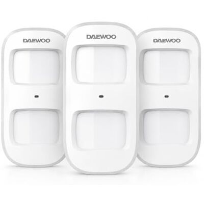 Daewoo Pack 3 Détecteurs de Mouvement Intérieur WPS501 – Spécial Animaux <12kg, Double Faisceau Anti-Fausse Alerte, Compatible SA501 & PA501Z, Portée 7m, sans Abonnement, App Home Connect - Publicité Daewoo Pack 3 Détecteurs de Mouvement Intérieur WPS501 – Spécial Animaux <12kg, Double Faisceau Anti-Fausse Alerte, Compatible SA501 & PA501Z, Portée 7m, sans Abonnement, App Home Connect - Publicité