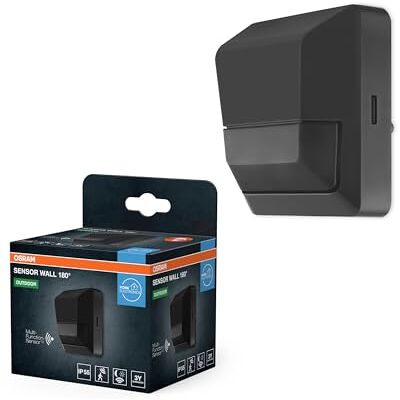 Osram Sensor Applique avec capteur de Mouvement 180° et de lumière pour Montage Plafond affleurant, Gris foncé, Protection IP55, pour entrées - Publicité Osram Sensor Applique avec capteur de Mouvement 180° et de lumière pour Montage Plafond affleurant, Gris foncé, Protection IP55, pour entrées - Publicité