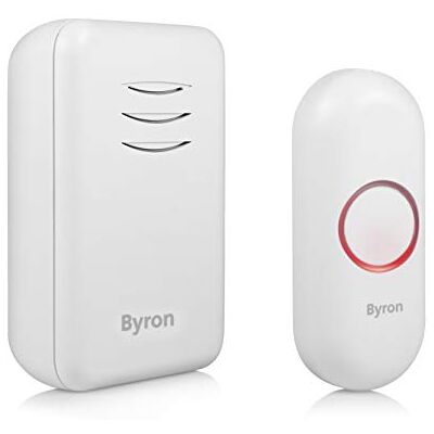 Kit de Sonnette sans fil Byron DBY-22311 Blanc - 150m, 16 Mélodies - Publicité Kit de Sonnette sans fil Byron DBY-22311 Blanc - 150m, 16 Mélodies - Publicité
