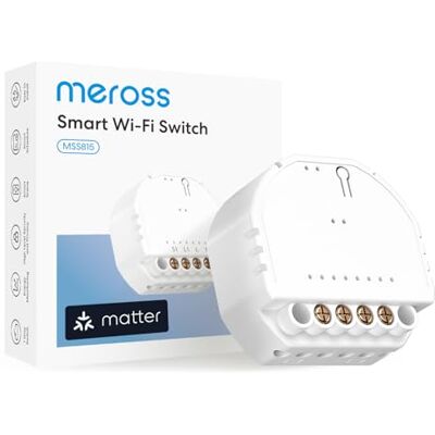 meross Interrupteur Connecté Matter pour Boîte Encastrement 60mm, Fil Neutre Requis, Commande d'Éclairage et Suivi Conso d'Énergie, Compatible avec Apple HomeKit, Alexa, Google Home et Home Assistant - Publicité meross Interrupteur Connecté Matter pour Boîte Encastrement 60mm, Fil Neutre Requis, Commande d'Éclairage et Suivi Conso d'Énergie, Compatible avec Apple HomeKit, Alexa, Google Home et Home Assistant - Publicité