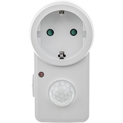 Huber Motion 20 Détecteur de Mouvement PIR enfichable 180° pour Prise I 230V / 1200W LED adapté avec Une portée de 8m Maximum I Détecteur crépusculaire - Publicité Huber Motion 20 Détecteur de Mouvement PIR enfichable 180° pour Prise I 230V / 1200W LED adapté avec Une portée de 8m Maximum I Détecteur crépusculaire - Publicité