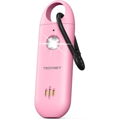 TECKNET Alarme Personnelle pour Femmes, Alarme de Poche avec Sirène 130dB et Signal Lumineux LED, Porte-clés de Chargement USB Type-C, Alarmes de Poche pour Enfants, Femmes, Personnes Âgées - Publicité TECKNET Alarme Personnelle pour Femmes, Alarme de Poche avec Sirène 130dB et Signal Lumineux LED, Porte-clés de Chargement USB Type-C, Alarmes de Poche pour Enfants, Femmes, Personnes Âgées - Publicité
