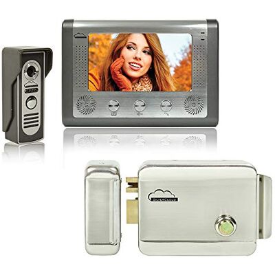 PNI Kit D'interphone Vidéo Silvercloud House 715 avec écran LCD de 7 Pouces et YALA électromagnétique Silvercloud YR300 - Publicité PNI Kit D'interphone Vidéo Silvercloud House 715 avec écran LCD de 7 Pouces et YALA électromagnétique Silvercloud YR300 - Publicité