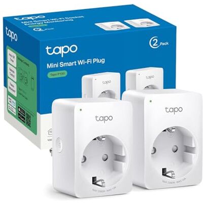 Tapo Prise Connectée Alexa WiFi, 10A Type F, P100 2 pièces - Publicité Tapo Prise Connectée Alexa WiFi, 10A Type F, P100 2 pièces - Publicité
