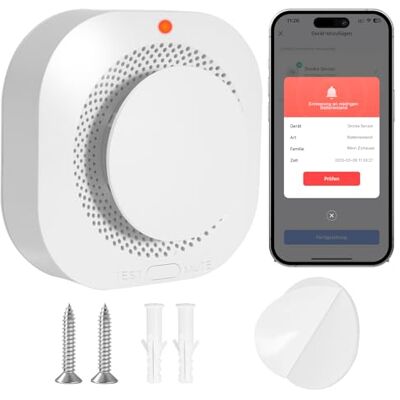 Vemfay Détecteur de Fumée Intelligent avec Capteur 10 Ans, Alarme Incendie Détecteur Fumée sans Fil avec WLAN, App-Supporté, Detecteur de Fumée avec Support Magnétique et vis - Publicité Vemfay Détecteur de Fumée Intelligent avec Capteur 10 Ans, Alarme Incendie Détecteur Fumée sans Fil avec WLAN, App-Supporté, Detecteur de Fumée avec Support Magnétique et vis - Publicité