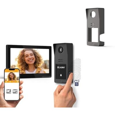 EXTEL Digital Connect, Visiophone Filaire Connecté, Interphone Vidéo 2 Fils, Écran Tactile 7 Pouces, Accès Empreinte Digitale, Lecteur QR Code, Caméra 2K, WiFi 5GHz, Coque Graphite, Sans Abonnement - Publicité EXTEL Digital Connect, Visiophone Filaire Connecté, Interphone Vidéo 2 Fils, Écran Tactile 7 Pouces, Accès Empreinte Digitale, Lecteur QR Code, Caméra 2K, WiFi 5GHz, Coque Graphite, Sans Abonnement - Publicité