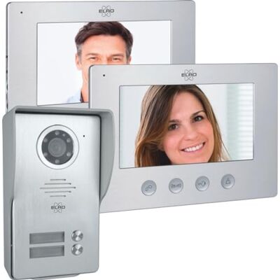 Elro DV4000-2 Interphone Vidéo │ 2 Appartements │ caméra Full HD 1080P avec Vision Nocturne │ câble 4 Fils │ 16 sonneries - Publicité Elro DV4000-2 Interphone Vidéo │ 2 Appartements │ caméra Full HD 1080P avec Vision Nocturne │ câble 4 Fils │ 16 sonneries - Publicité