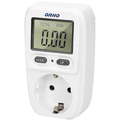 Orno WAT-419(GS) Compteur Electrique pour Prise Compteur de Coût Energétique Avec Ecran LCD, Puissance Maximale 3680W Produit Pour Marché Allemand - Publicité Orno WAT-419(GS) Compteur Electrique pour Prise Compteur de Coût Energétique Avec Ecran LCD, Puissance Maximale 3680W Produit Pour Marché Allemand - Publicité