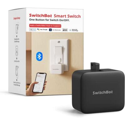 SwitchBot Poussoir de Commutation Bluetooth Robot d'Interrupteur Intelligent avec APP Contrôle et Commutateur Programmable, Ajouter Hub pour le Rendre Compatible avec Alexa (Noir) - Publicité SwitchBot Poussoir de Commutation Bluetooth Robot d'Interrupteur Intelligent avec APP Contrôle et Commutateur Programmable, Ajouter Hub pour le Rendre Compatible avec Alexa (Noir) - Publicité