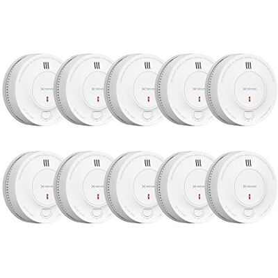 X-Sense Détecteur de Fumée avec Batterie Scellée 10 Ans, SD2J0AX, Lot de 10 Conforme à la Norme EN14604 - Publicité X-Sense Détecteur de Fumée avec Batterie Scellée 10 Ans, SD2J0AX, Lot de 10 Conforme à la Norme EN14604 - Publicité