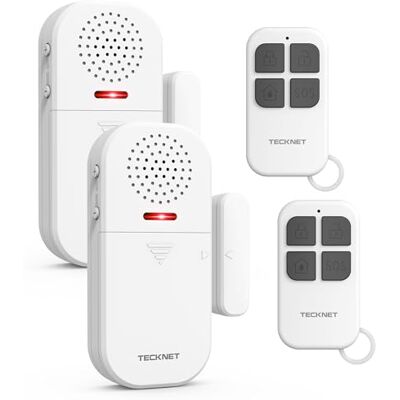 TECKNET Alarme Maison sans Fil, Alarme Porte avec Télécommande, Détecteur Ouverture Porte 4 Modes 5 Niveaux Volume, 2 en 1 Alarme et Sonnette pour Maison, Boutique, Hôtel (2PCS) - Publicité TECKNET Alarme Maison sans Fil, Alarme Porte avec Télécommande, Détecteur Ouverture Porte 4 Modes 5 Niveaux Volume, 2 en 1 Alarme et Sonnette pour Maison, Boutique, Hôtel (2PCS) - Publicité