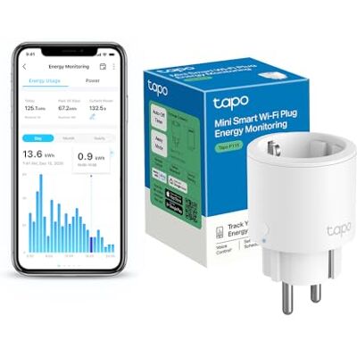Tapo Nano Prise Connectée WiFi, Suivi de consommation, 16A Type F, compatible avec Alexa et Google Home, Contrôler le radiateur, le chauffage, Économie d'énergie, Commande vocale, P115 - Publicité Tapo Nano Prise Connectée WiFi, Suivi de consommation, 16A Type F, compatible avec Alexa et Google Home, Contrôler le radiateur, le chauffage, Économie d'énergie, Commande vocale, P115 - Publicité