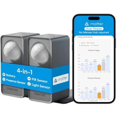 meross Detecteur de Presence Matter Over Thread, Détecteur de Mouvement et de Présence mmWave + PIR + Lumière, Détection en 3 Zones, Compatible Home Assistant, HomeKit, Alexa et Google Home - Publicité meross Detecteur de Presence Matter Over Thread, Détecteur de Mouvement et de Présence mmWave + PIR + Lumière, Détection en 3 Zones, Compatible Home Assistant, HomeKit, Alexa et Google Home - Publicité