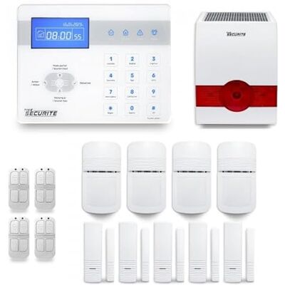 Tike securite Alarme maison sans fil ICE-Bi 4 à 5 pièces mouvement + intrusion + sirène extérieure solaire Compatible Box internet - Publicité Tike securite Alarme maison sans fil ICE-Bi 4 à 5 pièces mouvement + intrusion + sirène extérieure solaire Compatible Box internet - Publicité