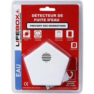 LIFEBOX Détecteur de Fuite d'eau certifié CE et Garantie 5 Ans - Publicité LIFEBOX Détecteur de Fuite d'eau certifié CE et Garantie 5 Ans - Publicité