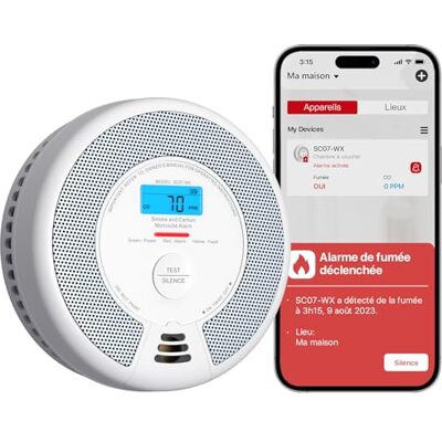 X-Sense - SC07-WX - WiFi - Détecteur de fumée - Publicité X-Sense - SC07-WX - WiFi - Détecteur de fumée - Publicité