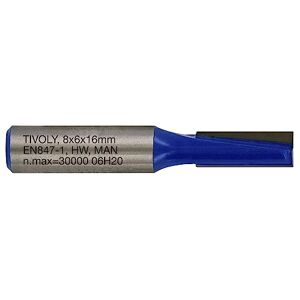 TIVOLY Fraise - Ø6mm, Carbure, 2 Lames, Ø8mm Manchon - Rainurage bois - Publicité TIVOLY Fraise - Ø6mm, Carbure, 2 Lames, Ø8mm Manchon - Rainurage bois - Publicité