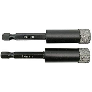 SHDIATOOL 2Pcs Forets Diamantés 14MM Vide Brasé avec Tige à Ajustement Rapide pour Perçage à Sec en Pierre Maçonnerie Béton Tuile - Publicité SHDIATOOL 2Pcs Forets Diamantés 14MM Vide Brasé avec Tige à Ajustement Rapide pour Perçage à Sec en Pierre Maçonnerie Béton Tuile - Publicité