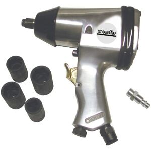 Mecafer 150157 CC12 Clé à chocs 1/2" + Douilles 15-17-19-21 - Publicité Mecafer 150157 CC12 Clé à chocs 1/2" + Douilles 15-17-19-21 - Publicité