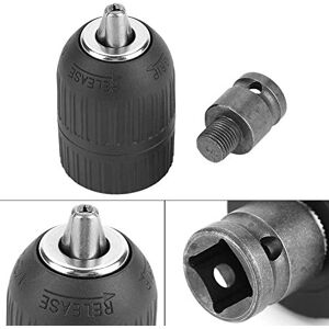 Nikou Mandrin Visseuse Sans Clé 2-13mm, Clé à Choc Mandrin Perceuse 1/2 "-20UNF, avec Adaptateur 1/2", Outil d'adaptation de Foret pour Conversion à Clé à Chocs - Publicité Nikou Mandrin Visseuse Sans Clé 2-13mm, Clé à Choc Mandrin Perceuse 1/2 "-20UNF, avec Adaptateur 1/2", Outil d'adaptation de Foret pour Conversion à Clé à Chocs - Publicité