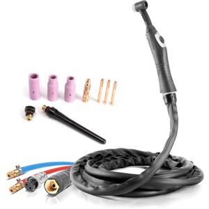 STAHLWERK Torche de soudage TIG à refroidissement par eau WP18 SR18 jusqu'à 300 A avec 5 m de flexible de gaz de protection pour postes à souder TIG - Publicité STAHLWERK Torche de soudage TIG à refroidissement par eau WP18 SR18 jusqu'à 300 A avec 5 m de flexible de gaz de protection pour postes à souder TIG - Publicité