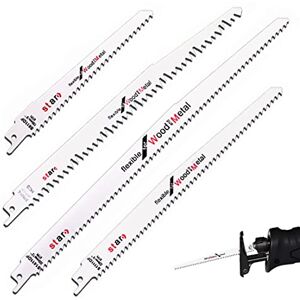 Ncheli 4 pcs Lame de scie sabre,accessoires pour scie sabre pour le Coupe rapide et précise for wood,plastique, os,Convient à la plupart des tronçonneuses - Publicité Ncheli 4 pcs Lame de scie sabre,accessoires pour scie sabre pour le Coupe rapide et précise for wood,plastique, os,Convient à la plupart des tronçonneuses - Publicité