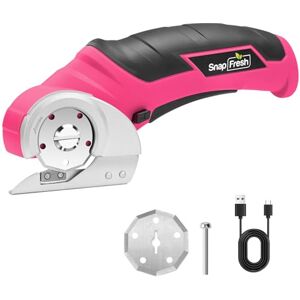 SnapFresh Ciseaux Electrique Cutter Rotatif ÉLectrique 4V Universels avec 2 Lames Sans Fil pour DIY/Papier/Carton/Cuir/Tapis/Plante en Pot/Plastique/PVC(Rose) - Publicité SnapFresh Ciseaux Electrique Cutter Rotatif ÉLectrique 4V Universels avec 2 Lames Sans Fil pour DIY/Papier/Carton/Cuir/Tapis/Plante en Pot/Plastique/PVC(Rose) - Publicité