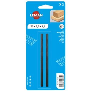 Leman Jeu de 2 fers carbure jetables de rabot 75 x 5,5 x 1,1 mm - Publicité Leman Jeu de 2 fers carbure jetables de rabot 75 x 5,5 x 1,1 mm - Publicité