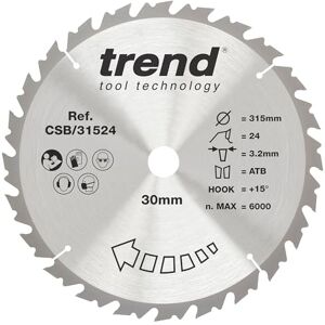 Lame de scie TCT Trend CSB/31524 - 315mm, 24 dents, 30mm mandrin - Publicité Lame de scie TCT Trend CSB/31524 - 315mm, 24 dents, 30mm mandrin - Publicité