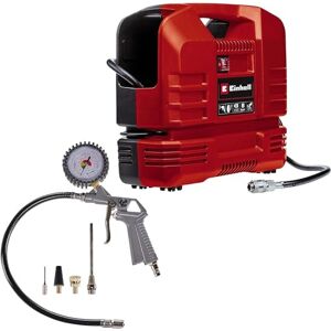 Einhell Compresseur à air portatif TC-AC 190 OF Set (1200 W, Cuve de 6 L, Pression 8bar, Débit d'aspiration 190 l/min, Moteur sans huile, Réducteur de pression, Accessoires inclus) - Publicité Einhell Compresseur à air portatif TC-AC 190 OF Set (1200 W, Cuve de 6 L, Pression 8bar, Débit d'aspiration 190 l/min, Moteur sans huile, Réducteur de pression, Accessoires inclus) - Publicité