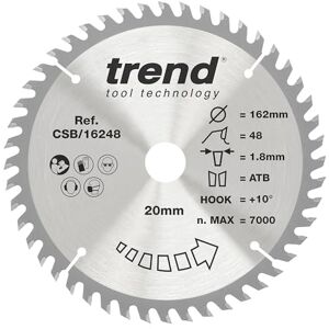 Trend CSB/16248 Craft Pro Trimming Crosscut TCT Blade - Lame - Publicité Trend CSB/16248 Craft Pro Trimming Crosscut TCT Blade - Lame - Publicité
