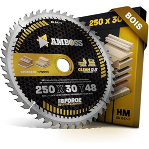 Amboss Werkzeuge Lame de scie circulaire HM 250 x 30 mm Z48 dents alternées pour batterie bois – Allround. Lame de scie 250 mm compatible avec Dewalt DWE 7492 Mafell Erika 85 EC Einhell TE-CC 250 - Publicité Amboss Werkzeuge Lame de scie circulaire HM 250 x 30 mm Z48 dents alternées pour batterie bois – Allround. Lame de scie 250 mm compatible avec Dewalt DWE 7492 Mafell Erika 85 EC Einhell TE-CC 250 - Publicité