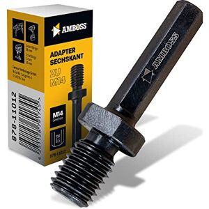 Amboss Werkzeuge Adaptateur 6 pans vers filetage M14 / couronnes de forage pour meuleuse d'angle, plateau de support, brosses métalliques avec perceuse/foret diamant pour carrelage hexagonal - Publicité Amboss Werkzeuge Adaptateur 6 pans vers filetage M14 / couronnes de forage pour meuleuse d'angle, plateau de support, brosses métalliques avec perceuse/foret diamant pour carrelage hexagonal - Publicité