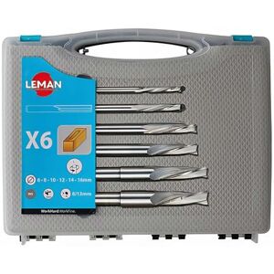 Leman Coffret de 6 mèches à mortaiser hélicoïdales tour à droite 322.500.00 - Publicité Leman Coffret de 6 mèches à mortaiser hélicoïdales tour à droite 322.500.00 - Publicité