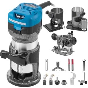 VEVOR Défonceuse Électrique 710 W Affleureuse à Bois avec 4 Bases Fixe+Inclinable+Plongeante+Décalée, Routeur Vitesse Variable 10000-30000 tr/min avec Pince pour Rainurage Formage Sculpture du Bois - Publicité VEVOR Défonceuse Électrique 710 W Affleureuse à Bois avec 4 Bases Fixe+Inclinable+Plongeante+Décalée, Routeur Vitesse Variable 10000-30000 tr/min avec Pince pour Rainurage Formage Sculpture du Bois - Publicité