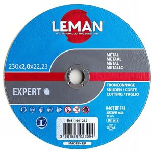 Leman metal cutting disc with flat hub D. 230 x Al. 22.23 x Ep. 2,5 mm 1605230 - Publicité Leman metal cutting disc with flat hub D. 230 x Al. 22.23 x Ep. 2,5 mm 1605230 - Publicité