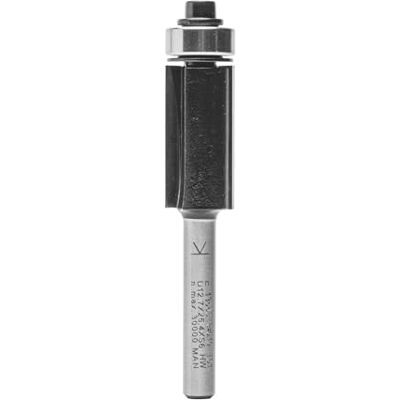 ENT 13563 Fraise pour affleurer droite Carbure, Queue (S) 6 mm, Diamètre (D) 12,7 mm, NL 25,4 mm, SL 32 mm, GL 68 mm, avec roulem - Publicité ENT 13563 Fraise pour affleurer droite Carbure, Queue (S) 6 mm, Diamètre (D) 12,7 mm, NL 25,4 mm, SL 32 mm, GL 68 mm, avec roulem - Publicité