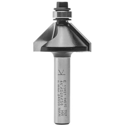 ENT 13821 Fraise à affleurer Carbure, Queue (S) 8 mm, Diamètre (D) 28,6 mm, NL 9 mm, E 45°, SL 32 mm, avec roulem - Publicité ENT 13821 Fraise à affleurer Carbure, Queue (S) 8 mm, Diamètre (D) 28,6 mm, NL 9 mm, E 45°, SL 32 mm, avec roulem - Publicité