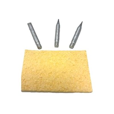 Rothenberger Industrial Lot de 4 pointes de rechange (2 pointues, 1 plate, 1 éponge de nettoyage) pour station de soudage numérique Industrial - Publicité Rothenberger Industrial Lot de 4 pointes de rechange (2 pointues, 1 plate, 1 éponge de nettoyage) pour station de soudage numérique Industrial - Publicité