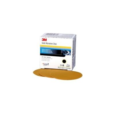 3M Hookit Gold 216U, 00916, Disque abrasif 76 mm, Grain P220, Lot de 50 disques, disques abrasifs pour l’Automobile - Publicité 3M Hookit Gold 216U, 00916, Disque abrasif 76 mm, Grain P220, Lot de 50 disques, disques abrasifs pour l’Automobile - Publicité